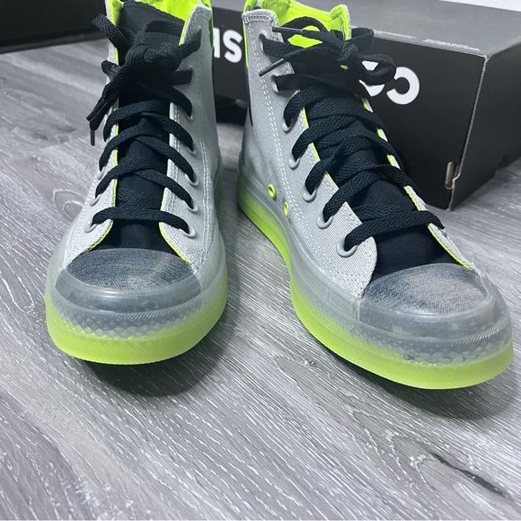 NWT Converse Chuck Taylor All Star High Ash Stone Lime Twist Women's 7.5 - Picture 4 of 13